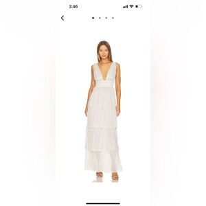 Sabina Musayev Alpha Dress in white, size L. Worn once!